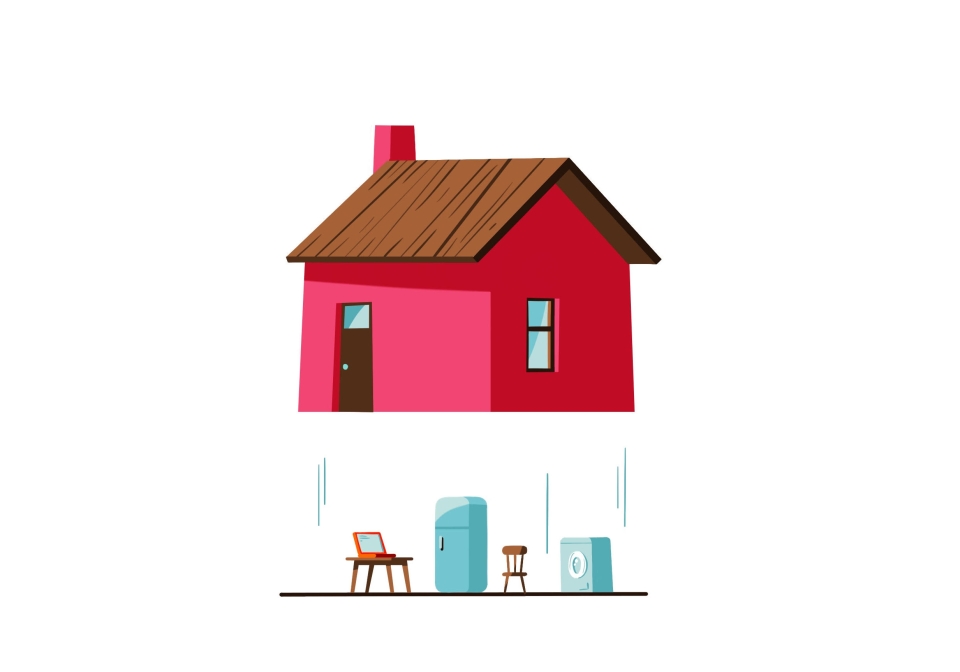 Illustration "Falling house" - Pierre Lecrenier 